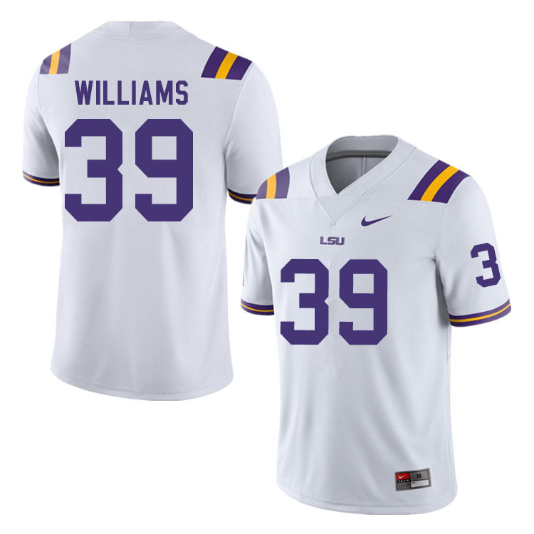 Men #39 Mike Williams LSU Tigers College Football Jerseys Sale-White